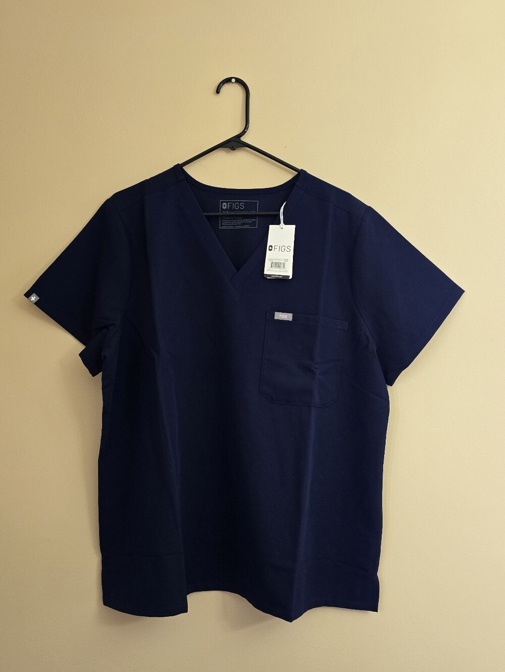 Figs Navy Blue Catarina One Pocket Scrub Top Technical Collection Size XXL